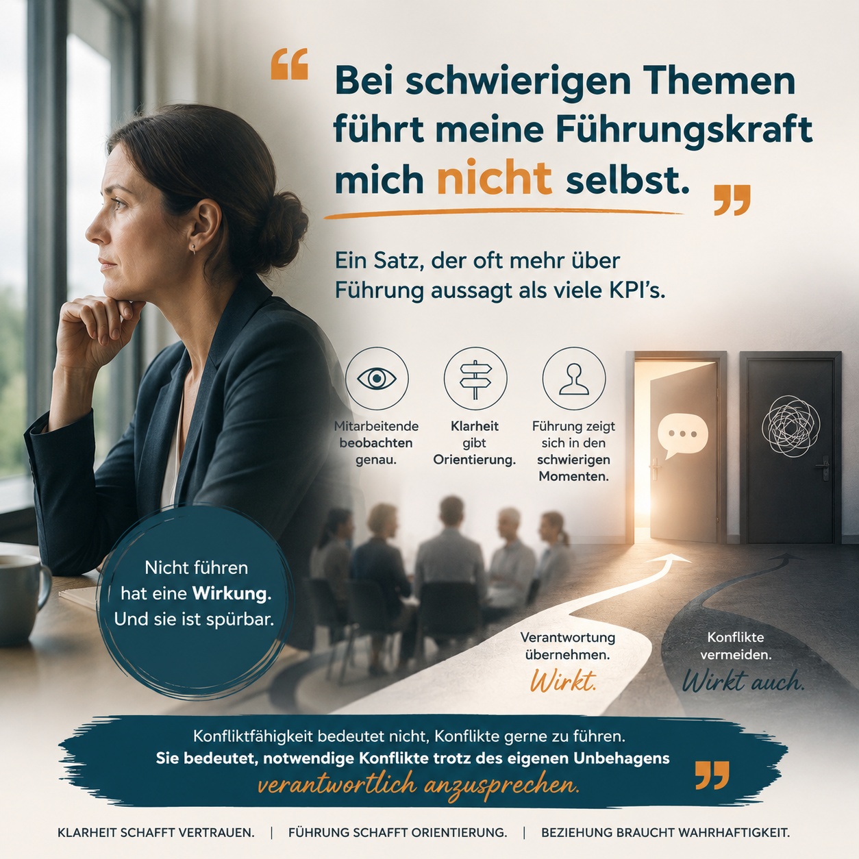 Führung zeigt sich in schwierigen Momenten